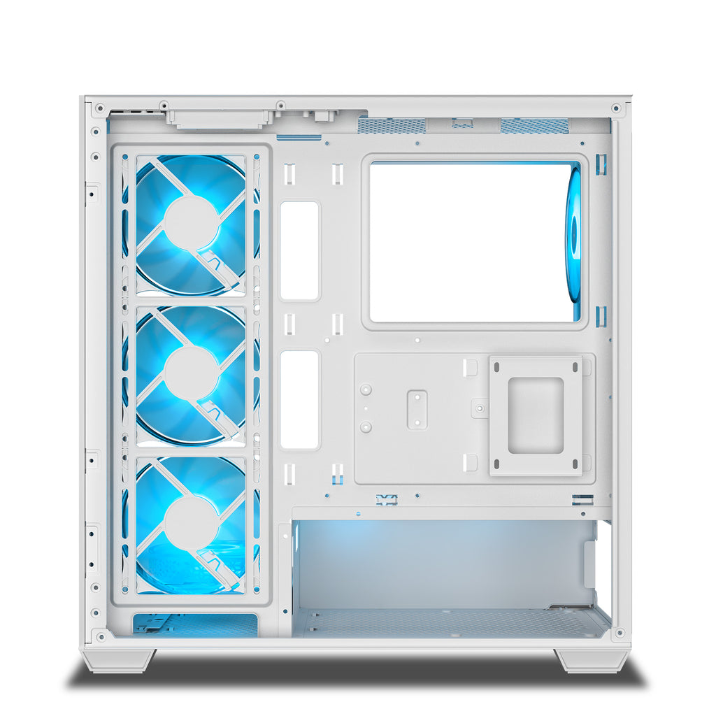 Ant Esports Gaming Cabinet Crystal x7 White with Type-C