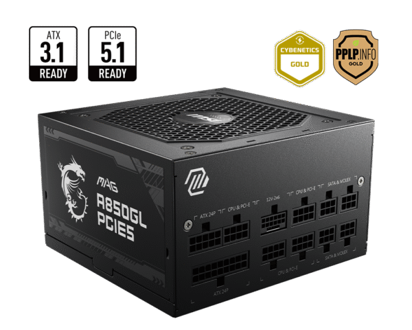 MSI MAG A850GL PCIE5 850w 80 Plus Gold Desktop Power Supply - Image 12