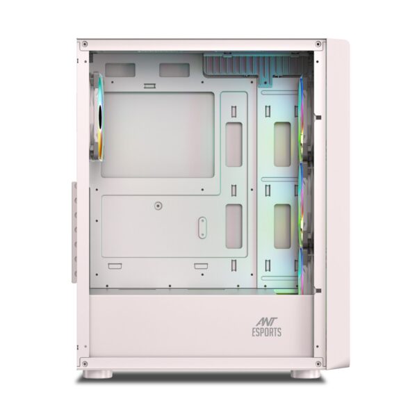 Ant Esports Gaming Cabinet 211 Air ARGB White - Image 4