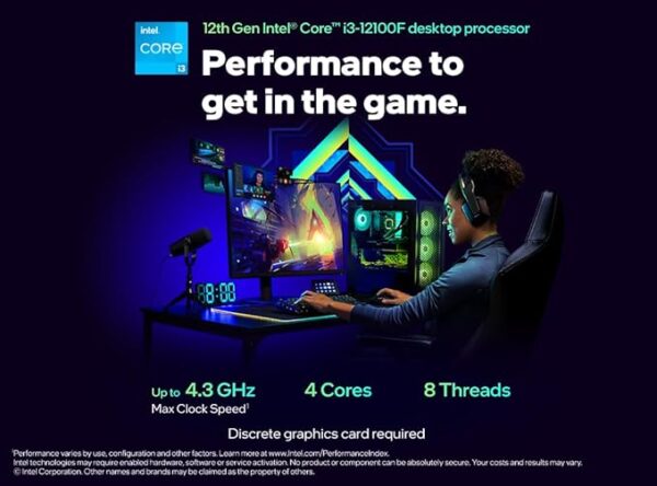 Intel Processor 12th Gen i3 12100F 3.30GHz (Graphic Reqiure) - Image 3