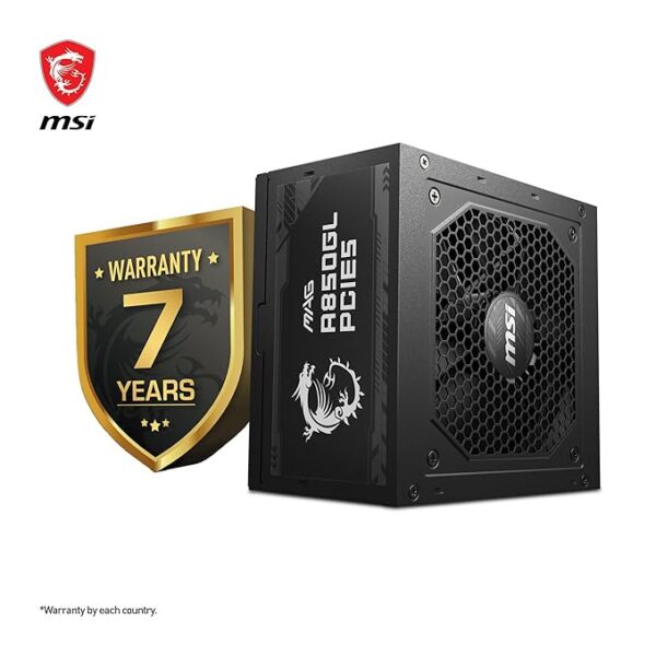 MSI MAG A850GL PCIE5 850w 80 Plus Gold Desktop Power Supply - Image 7