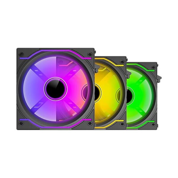 Ant Esports Cabinet Fan Crystaflow ARGB Black 3 in1 - Image 2