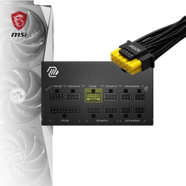 MSI MAG A850GL PCIE5 850w 80 Plus Gold Desktop Power Supply - Image 8