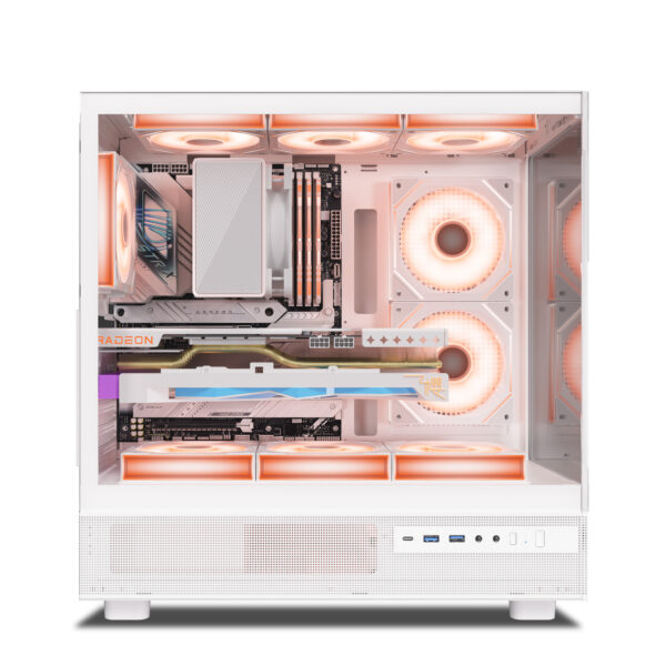 Ant Esports Gaming Cabinet Crystal x6 White - Image 6