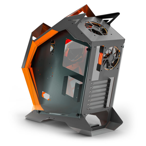 Ant Esports Gaming Cabinet Cypher G3 Black-Orange - Image 6