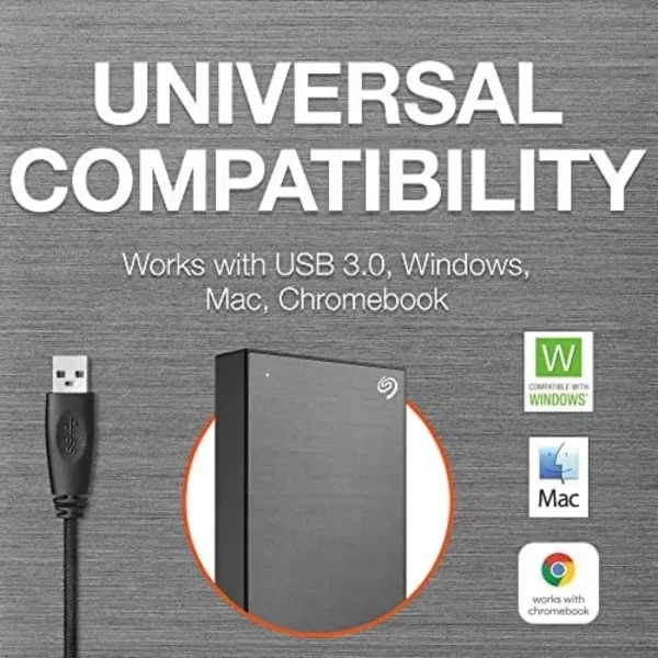 Seagate External USB Hard Disk One Touch 1TB 2.5 Inch (Black) - Image 4